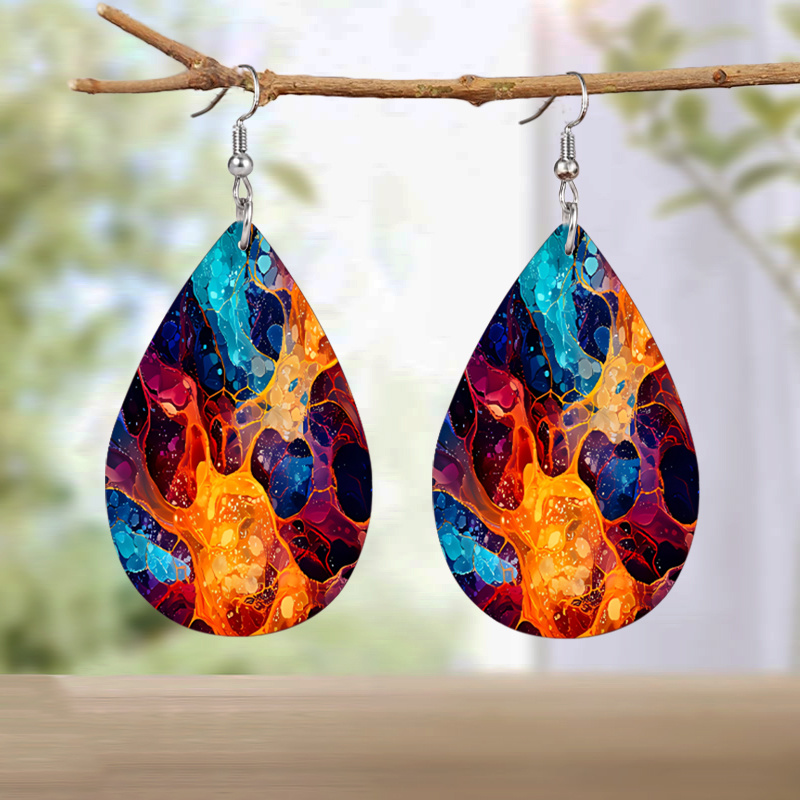 Creative Colorful Water Flowing Earrings